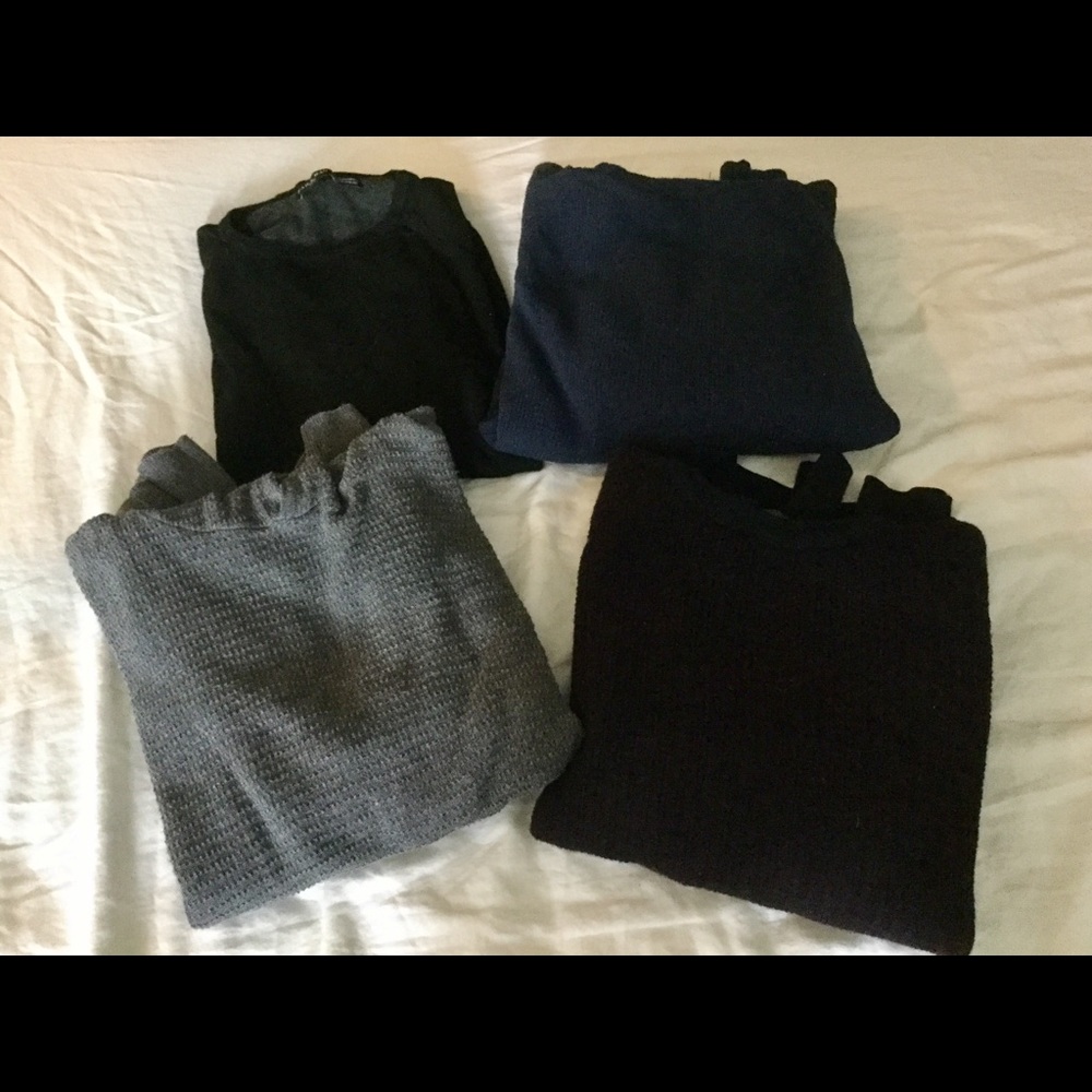 4 Zara Men's Sweaters Size Large